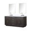 Ensemble de meuble-lavabo double 72 "avec miroir-112730828-112730829