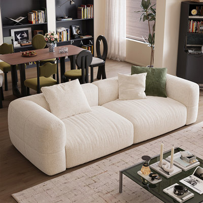 Creamy white Chenille Modular Modern sofa