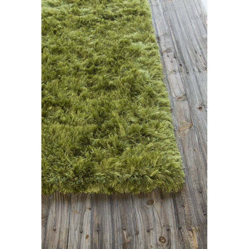 Celecot White Area Rug, Rectangle 5' x 7'6", Light Green