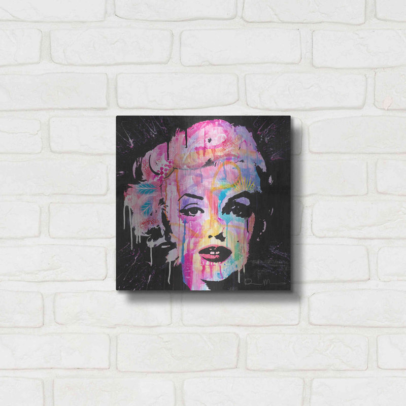 Marilyn Monroe par Dean Russo, impression sur métal sans cadre, H 12 po x l 12 po x P 0,13 po