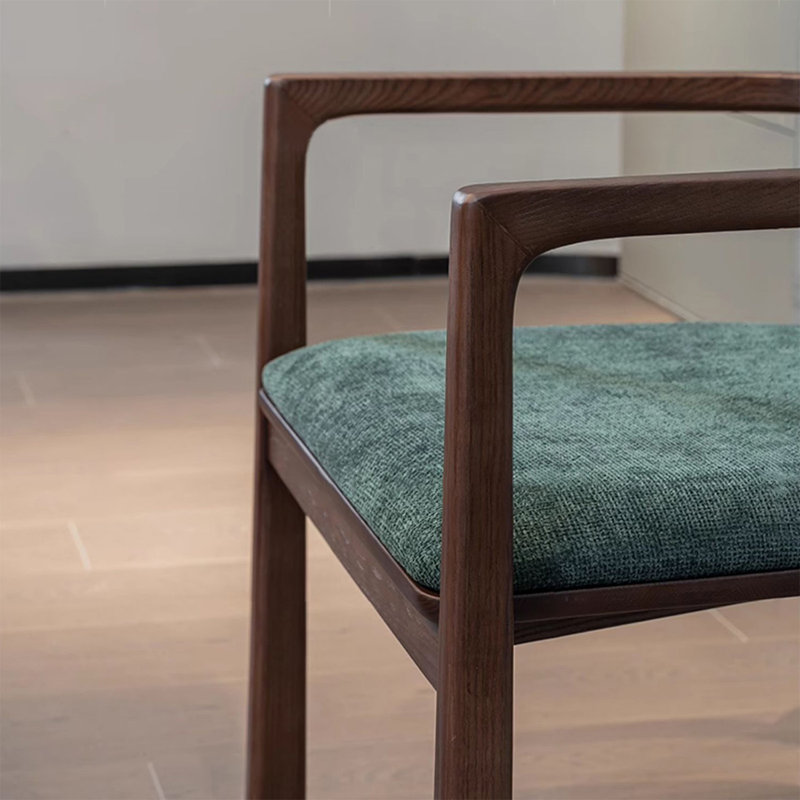 Chaise avec accoudoirs vert foncé 25,59 "(ensemble de 2)