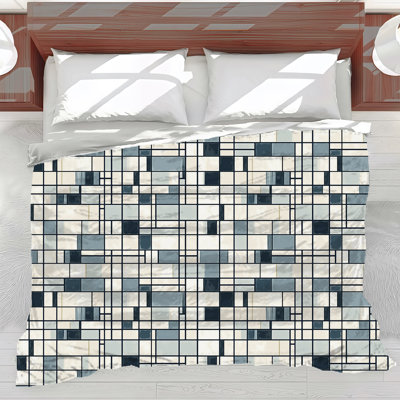 Perit Mondarian Geometric Shapes Comforter