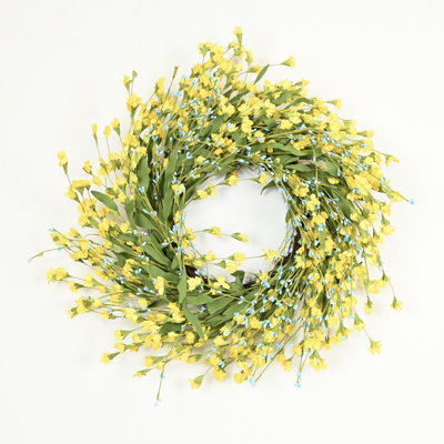 Couronne florale artificielle 24 po pour la porte d'entrée