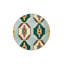 Tapis bleu lavable à motifs géométriques mixtes rétro-1935013260