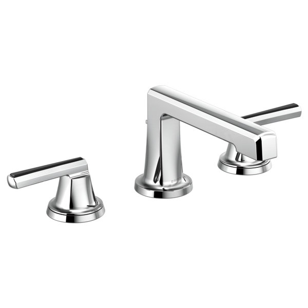 Levoir® Two-Handle Wall Mount Lavatory Faucet, Luxe Gold, Low Lever Handle, 1.5