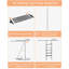 287cm H x 86.36cm W Stainless Steel Ladder Bookcase
