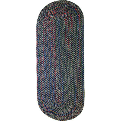Tapis décoratif d’intérieur/extérieur à motifs géométriques tressés deckerville