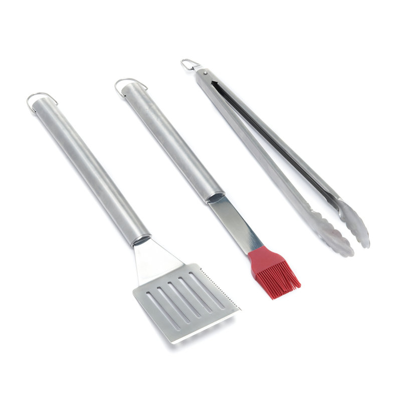 Ensemble d'outils tubulaires en acier inoxydable 3 pièces GrillPro
