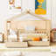 Lit simple en bois avec deux tiroirs-431715153