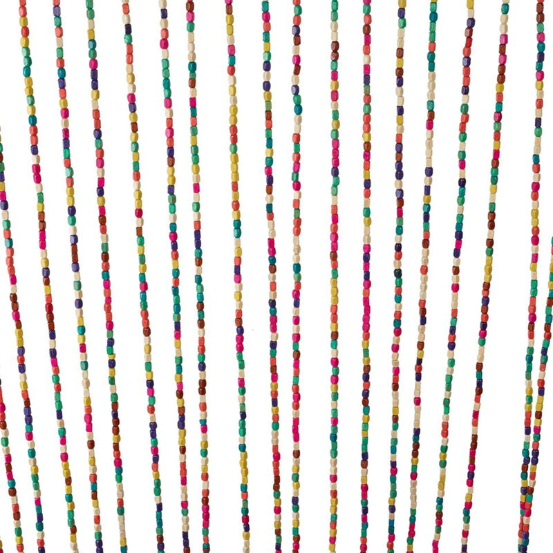 Tamalenus Beaded Semi Sheer Single Curtain Panel