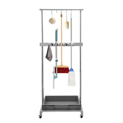 Support de balai et vadrouille mobile pour outils de nettoyage