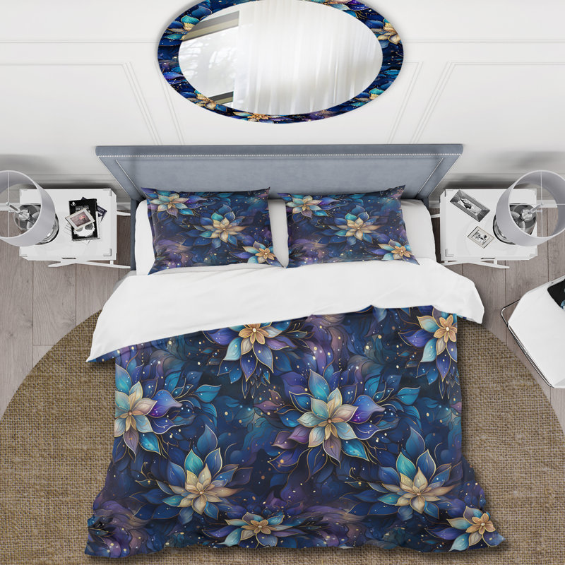 Ensemble de housse de couette Moroccan Dreamscape Boho, Housse de couette pour très grand lit et 2 très