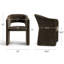 Ensemble de 4 chaises de salle à manger rembourrées Modern Chenille-41869407