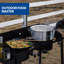 Ensemble de cuisine d'extérieur 2 pièces: chariot-bar mobile avec rangement et cuisinière au propane à 2 brûleurs avec pare-brise