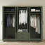 Limestone 6 Door 2 Drawer Wardrobe with Mirror-119009978