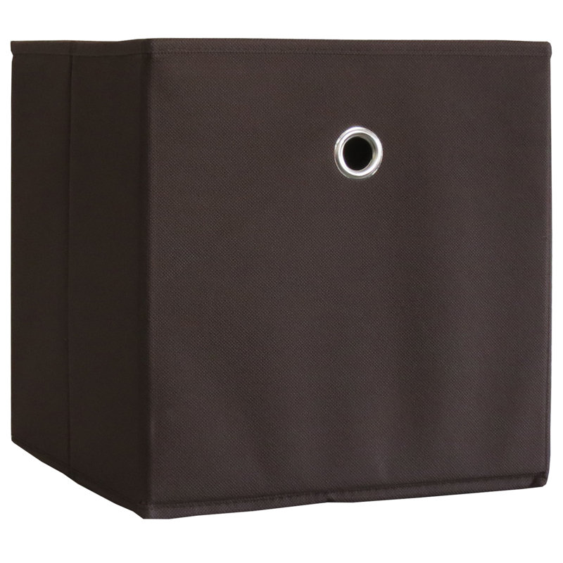 Rebrilliant Fabric Basket, Dark Brown, Without Lid