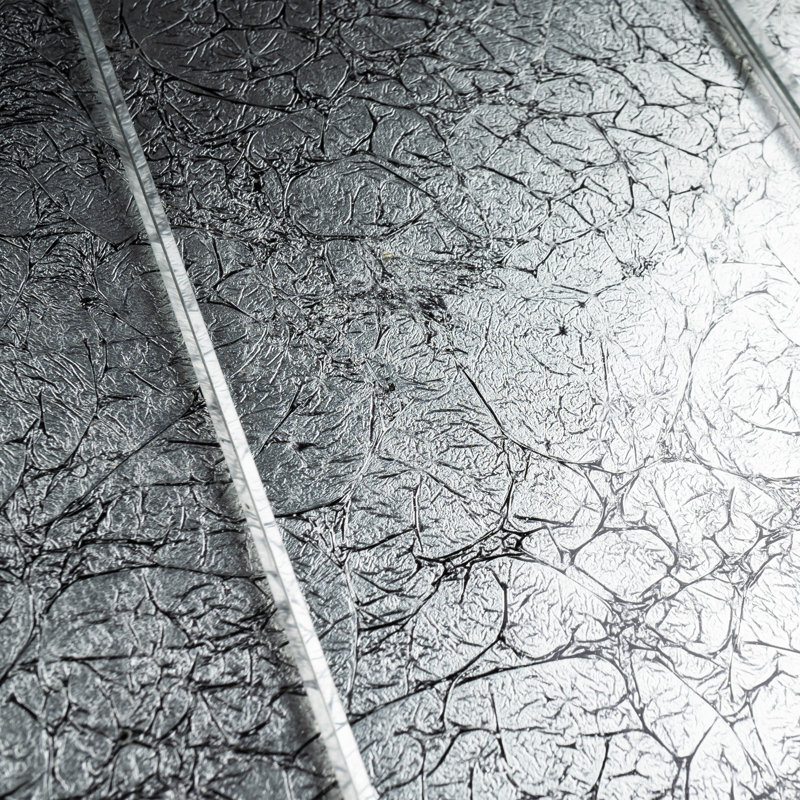 Crystile 4" x 12" Glass Mosaic Subway Tile, Silver