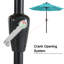 Parasol de marché avec lumières solaires à DEL, inclinaison et manivelle Cutshall-1995405503-1931859104