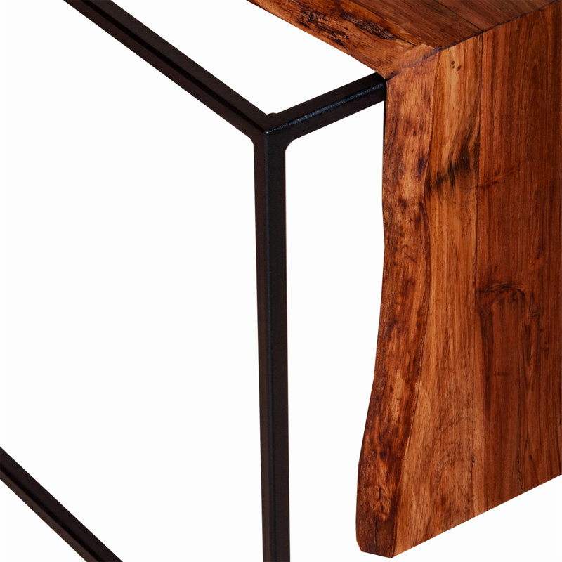 Solid Wood Top End Table