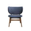 Chaise de salle à manger Isina, polyester, bois de noyer brun-109427299