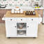 Îlot de cuisine avec armoire de rangement et 3 tiroirs pour salle à manger Dyches-1180298591