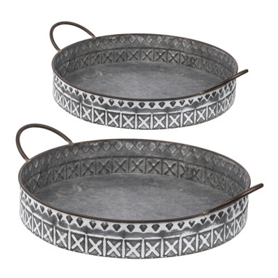 100% Iron Tray - Set of 2
