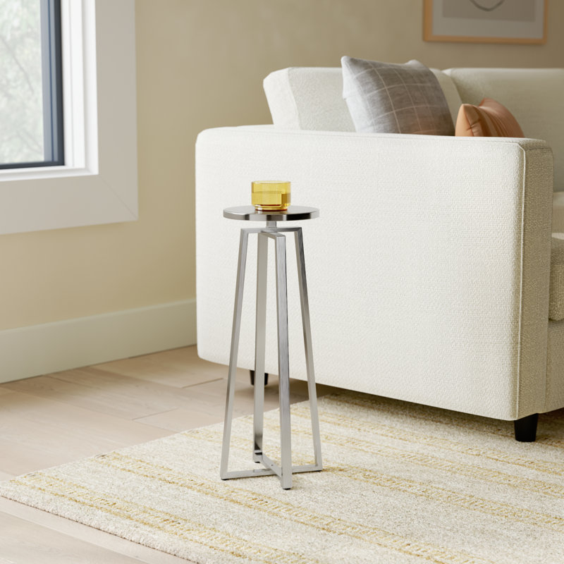 Chris End Table, Silver