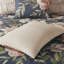 Édredon 8 pièces en coton bleu marine, motif floral, rembourrage, fer à vapeur pour l'impression des plis, uni, lavable-118652035