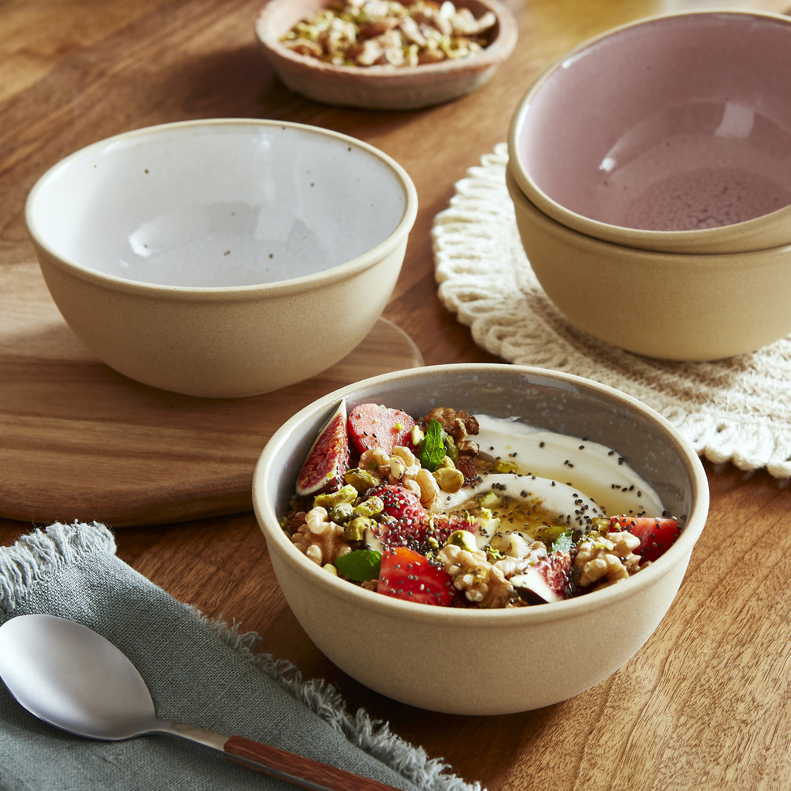 Minerals Stoneware Cereal Bowl, Blue/Brown