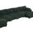 7 - Piece Upholstered Green Faux Rabbit Fur Flannel Reversible Modular Sofa Living Room Sectional Couch with Ottoman-850720678-850720672