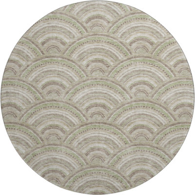 Premium Machine Washable Prisco Taupe Rug