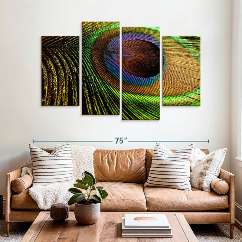Brampt Eyespot On Peacock Feather, 42" H x 68" W