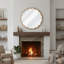 Miroir décoratif rond en bois massif Wavy-1405893394