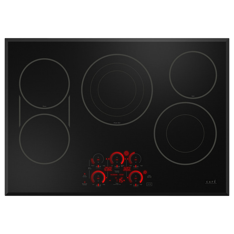 Plaque de cuisson électrique 29,88 po avec 5 éléments, Noir