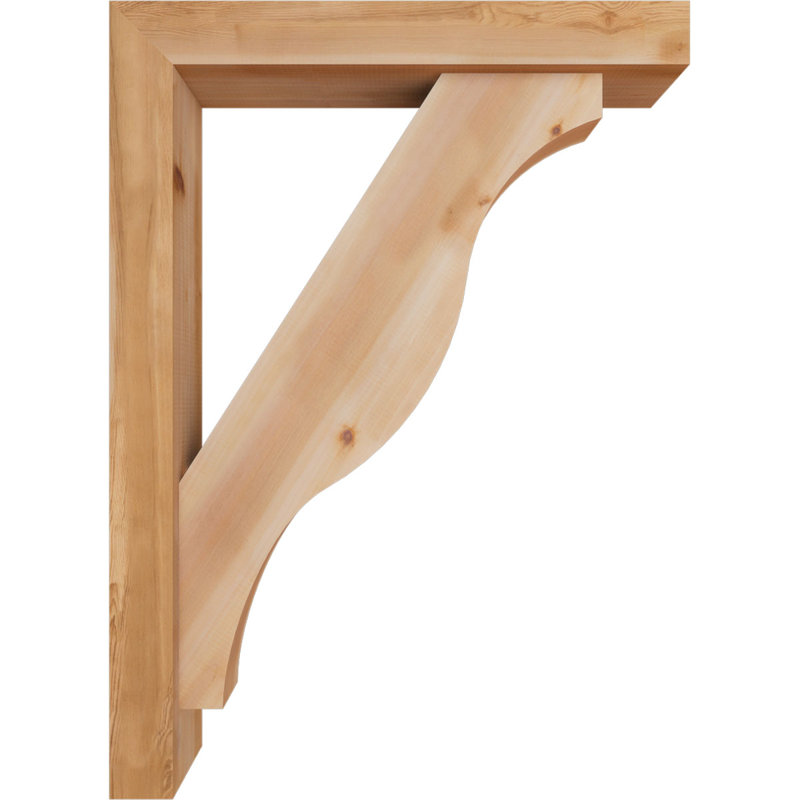 Support Funston Block avec support décalé, 44 x 32, Cèdre rouge occidental de l 5 1/2 po (lisse)