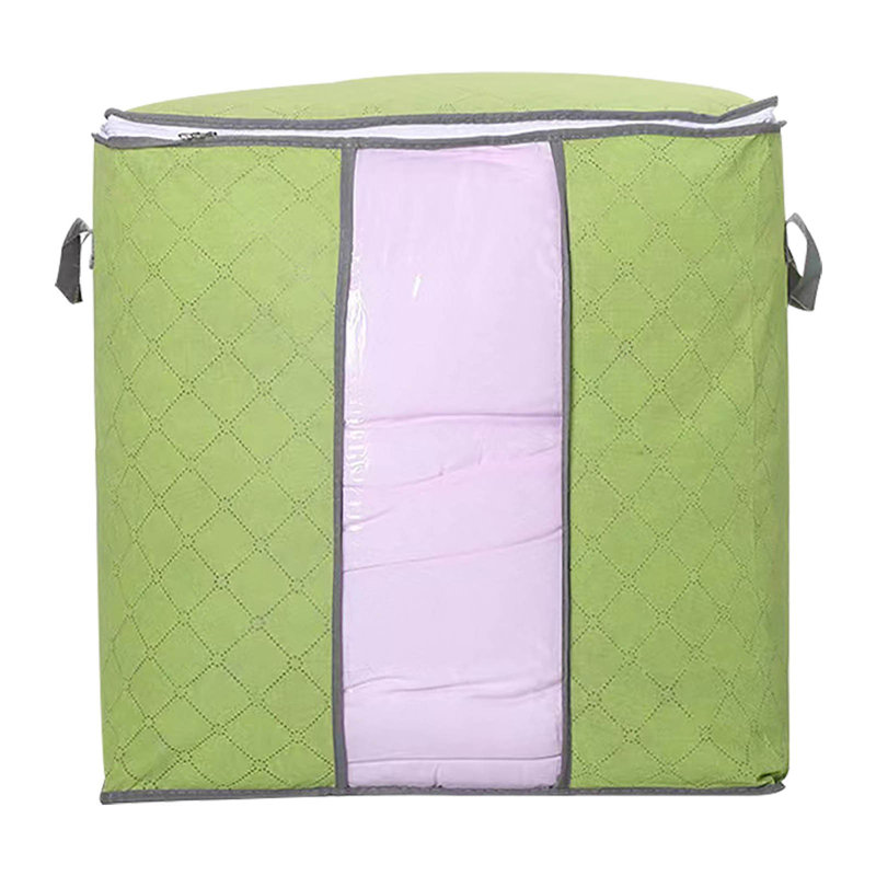 Green Visual Storage Bag Quilt Storage Bag Non-woven Fabric Clothing Storage Bag Quilt Sorting Bag Folding Bag, B
