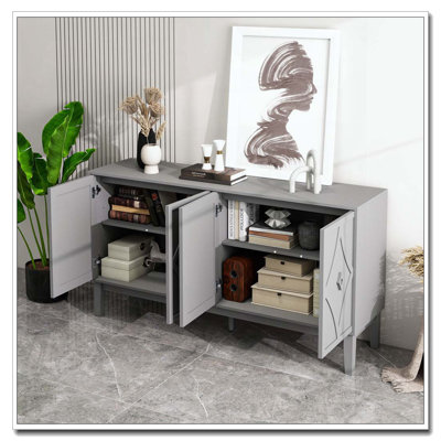 4 doors cabinet Vintage Storage Cabinet