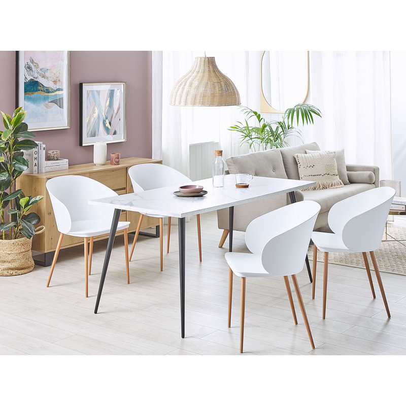 Leeven 43cm H Side Chair, White