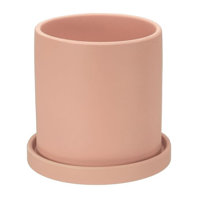 Pot de fleurs en céramique rose