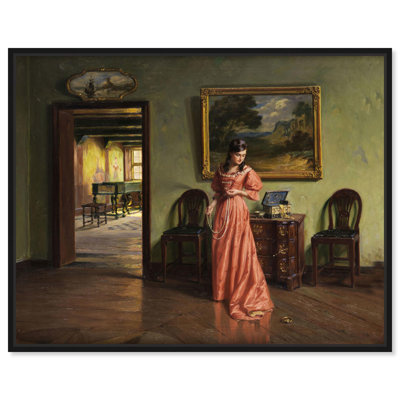 Woman and the Necklace Canvas Famous Classic Art by