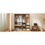 Armoire 4 portes avec tablettes, tiroirs et miroir pleine grandeur -1142005521