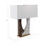 Sagebrook Home 22X17" 2-Tone Marble Open Cut-Out Lamp, White/Beige