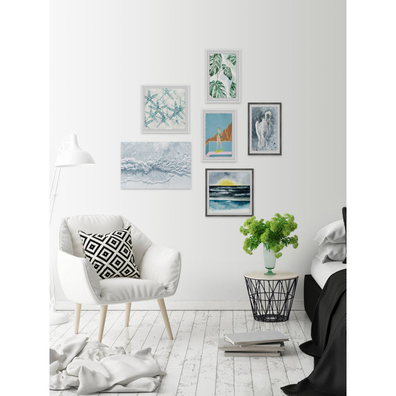 Ensemble de 6 toiles murales sur toile