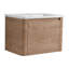 Meuble-lavabo mural 28 po avec lavabo en céramique blanche et porte à fermeture en douceur, emballage KD, contreplaqué