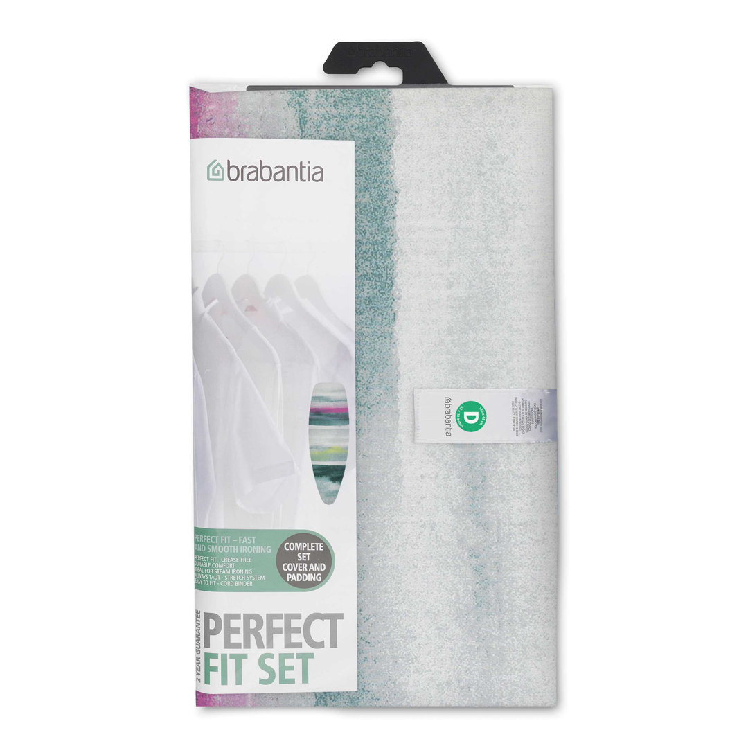 Brabantia Ironing Board Cover D, 135 x 45cm, Complete Set, Cotton, Morning Breeze - Like New