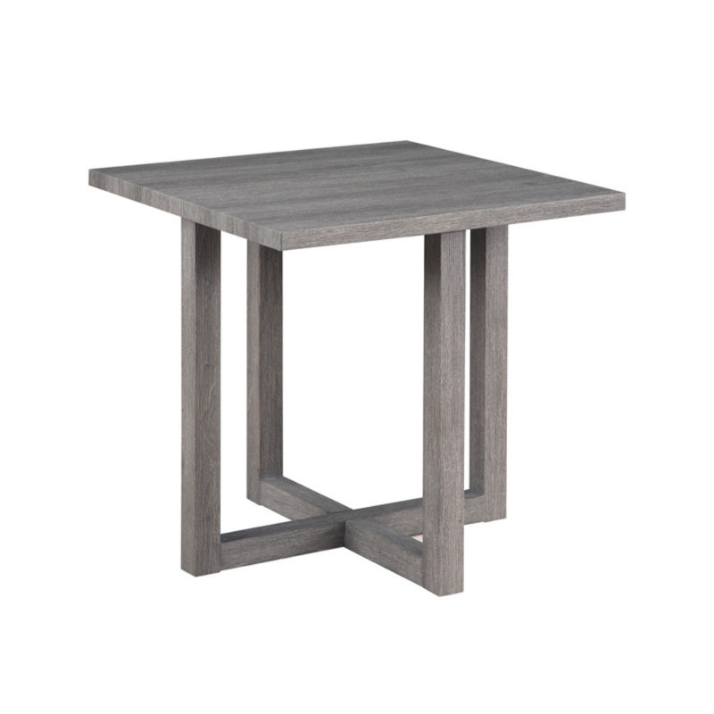 Moseberg 24"W Distressed Gray End Table