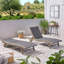 Chaise longue Banzai avec plateau coulissant