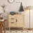 Modern Rattan Wood Storage Cabinet