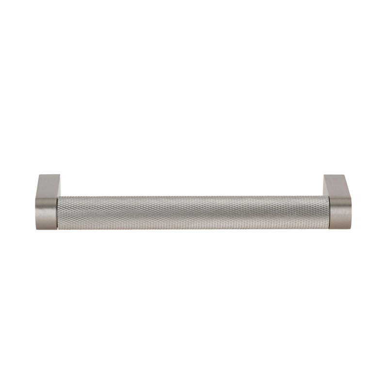 Brushed Nickel Knurled "Vero" Cabinet Hardware, 5" Drawer Pull