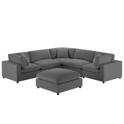 Caylie Modular 6Piece Sectional  Charcoal